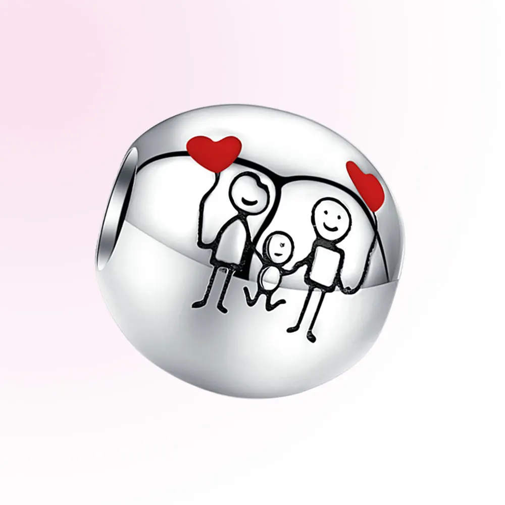 

Real 925 Sterling Silver I love my home Charm BeadsSuitable for Women To Wear Accessories for jewelry