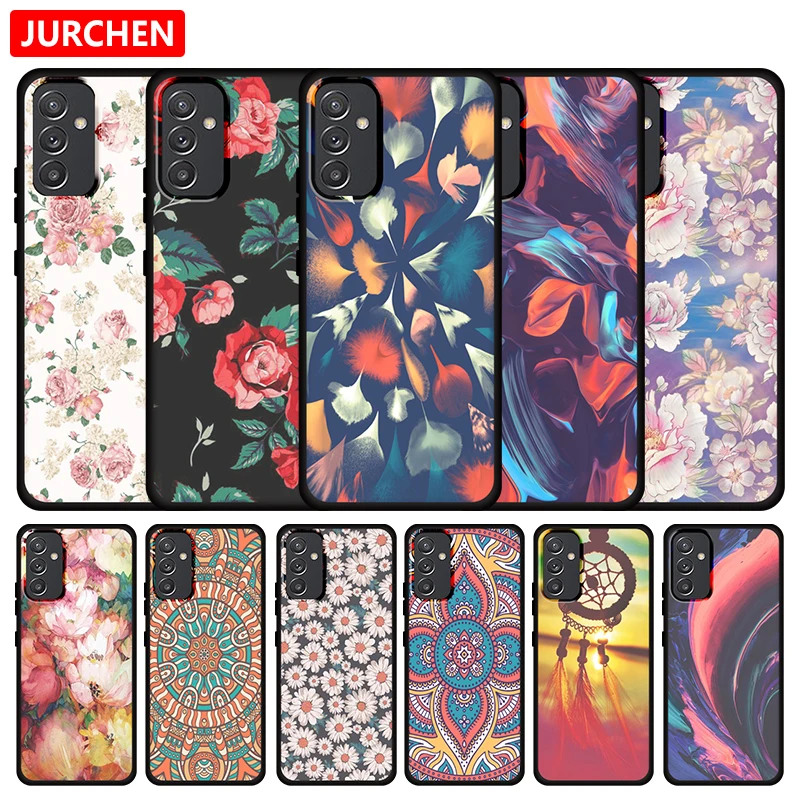 JURCHEN чехол для телефона Samsung Galaxy Quantum 2 A82 5G тонкая задняя крышка для Samsung Quantum2 SM-A862S A 82 мультяшный цветочный узор
