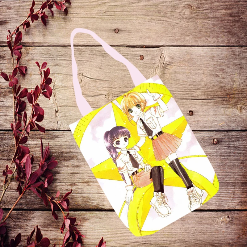 1 шт. Cardcaptor Sakura модные аниме холщовые сумки на плечо Повседневная сумка для