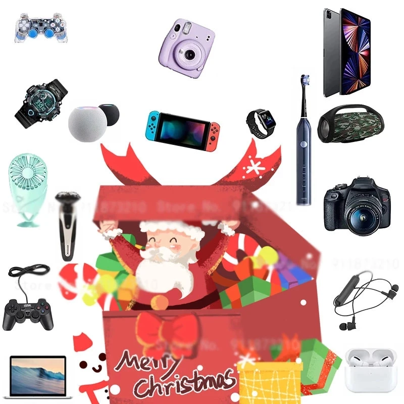 

2022 Christmas Lucky Gift Box Mystery Box Premium Electronic Product Mystery Box 100% Surprise Computers Watches New Year Gifts