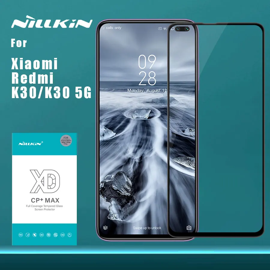

for Xiaomi Redmi K30 5G Poco X2 k20 pro Glass Nillkin XD CP+ Max Full Cover 3D Tempered Glass Screen Protector for Redmi k30
