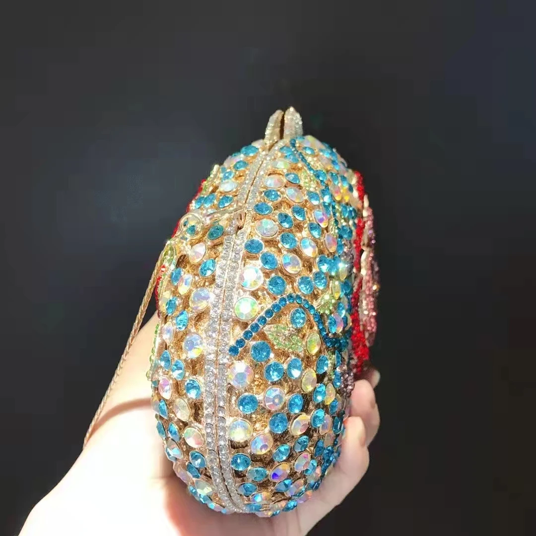 Фото XIYUAN зеленый цветок кристалл клатч свадебный камень вечерние сумки Minaudiere сумка вечерние коктейльные дамы кошельки и сумки с бриллиантами №3