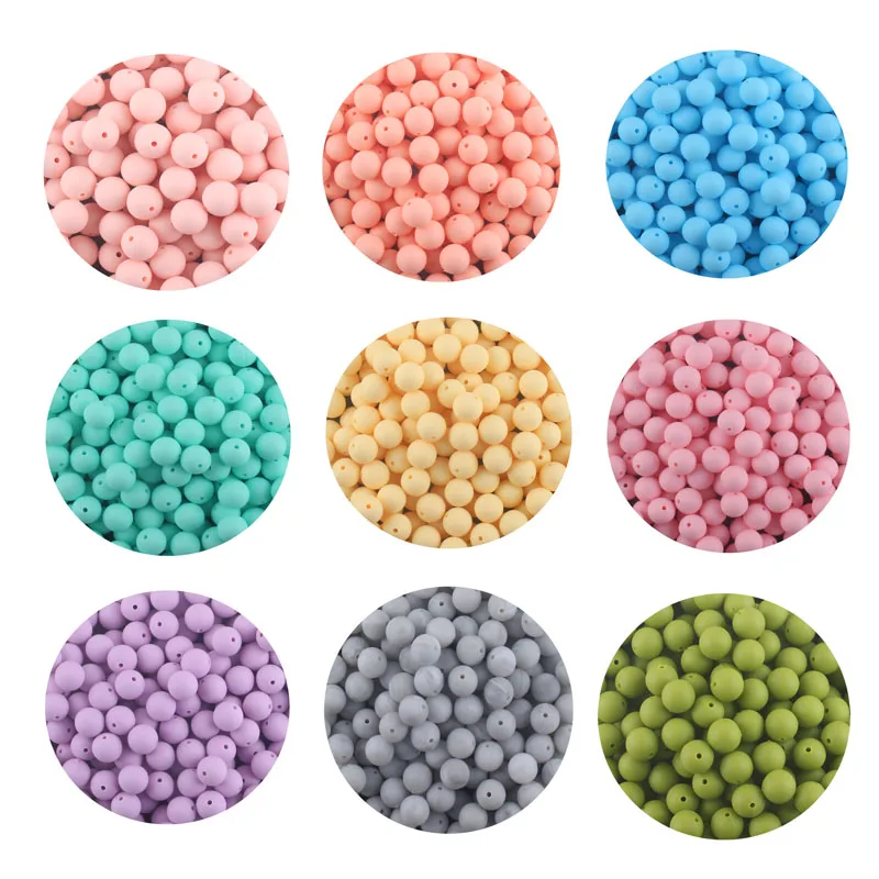 

XCQGH 50pcs Silicone Beads 12mm Food Grade Silicone Sensory Teething Beads Mom Nursing Necklace DIY Jewelry Baby Teethers