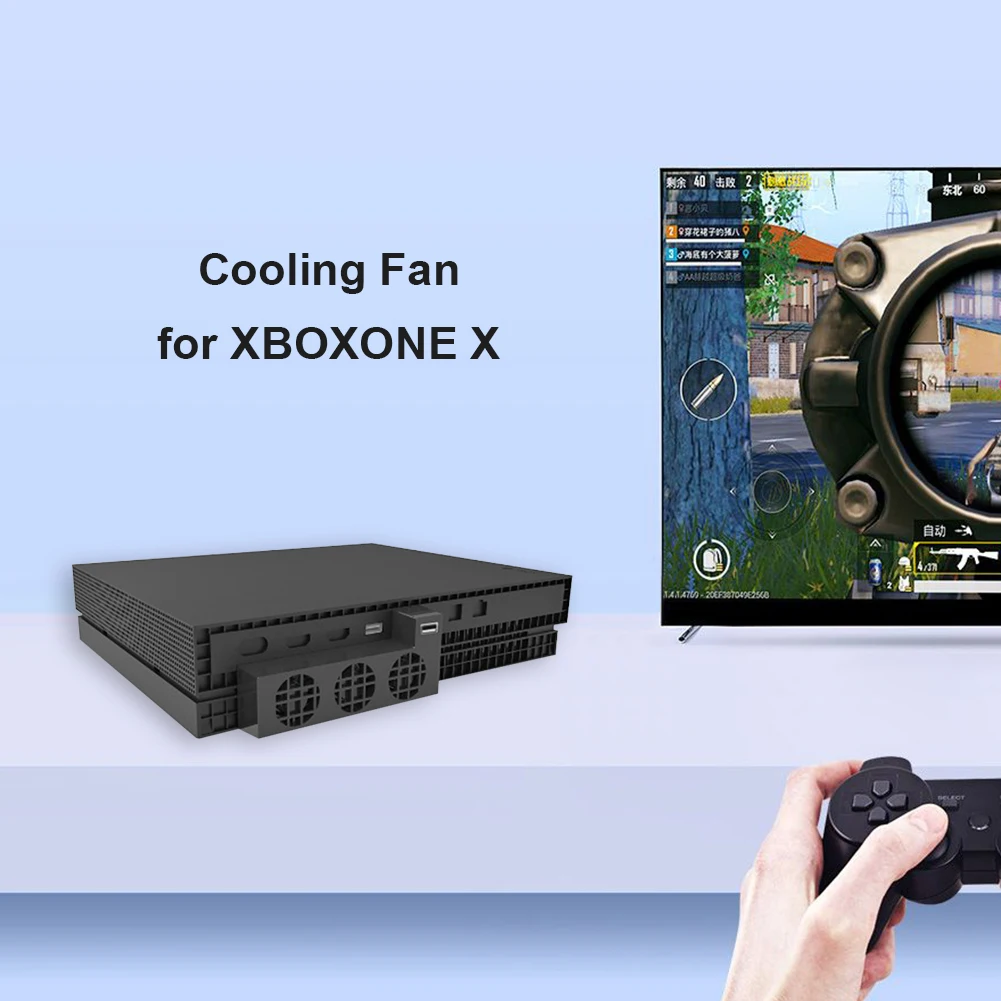 

Practical Temperature Control USB Cooling Fan Cooler for Xbox One X Series Game Console Smart Cooler Fan Avoid High Temperature