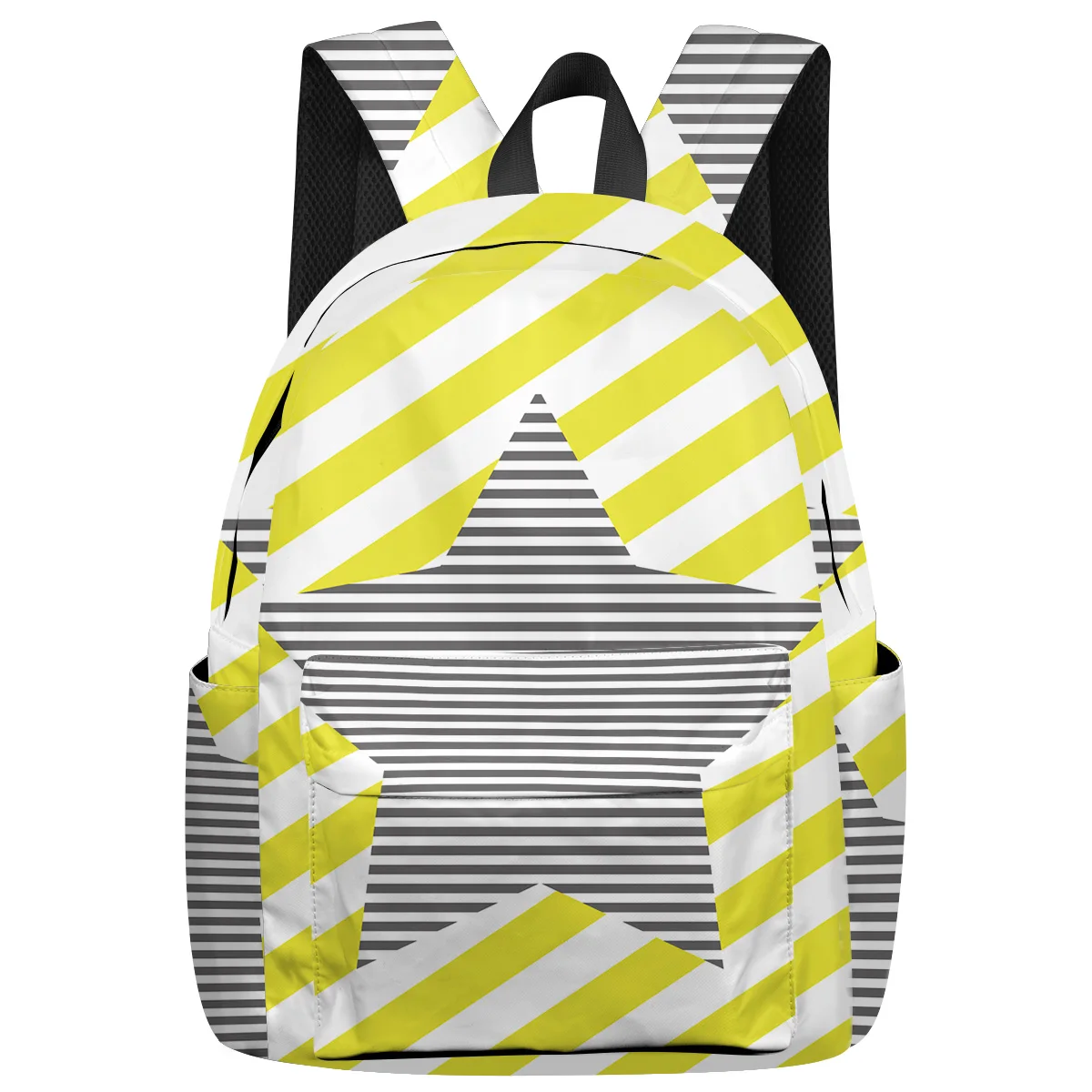 Желтая полоса фон Геометрическая пятиконечная звезда рюкзак интерьер брелок