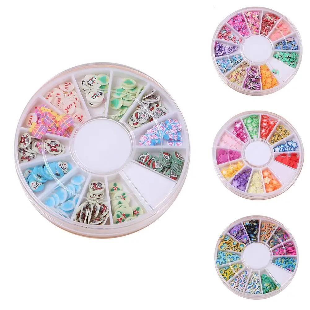 DIY полимерная глина 12 сеток фруктовый цветок торт сердце лист звезда украшения