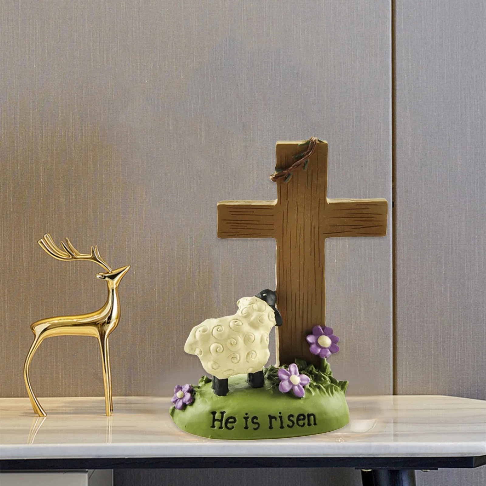 

Christian Cross Ornament Decor Statues Bedroom Office Car Decor Ornaments