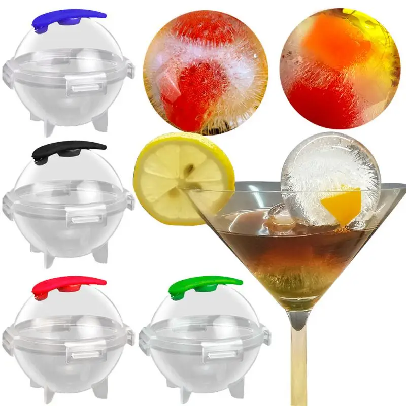 

4PCS 5CM Ball Shape Ice Cube Mold DIY Ice Cream Maker Plastic Ice Mould Whiskey Ice Tray For Bar Tool Kitchen Gadget Accessories