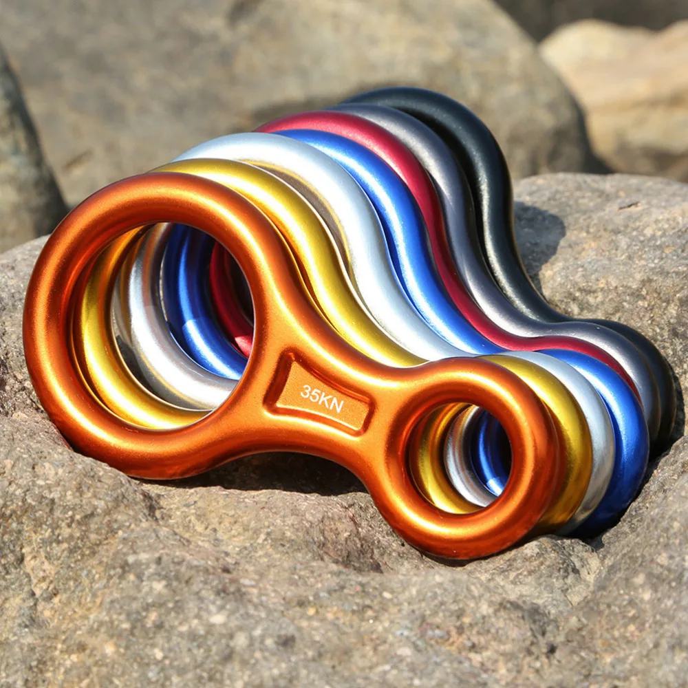 

1pc 8-ring Climbing Rappelling Equipment Ring Belay Device for Outdoor (Random Color)