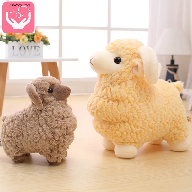 Милая имитация маленькой овечьей куклы маленькая овечка кукла Альпака плюшевая