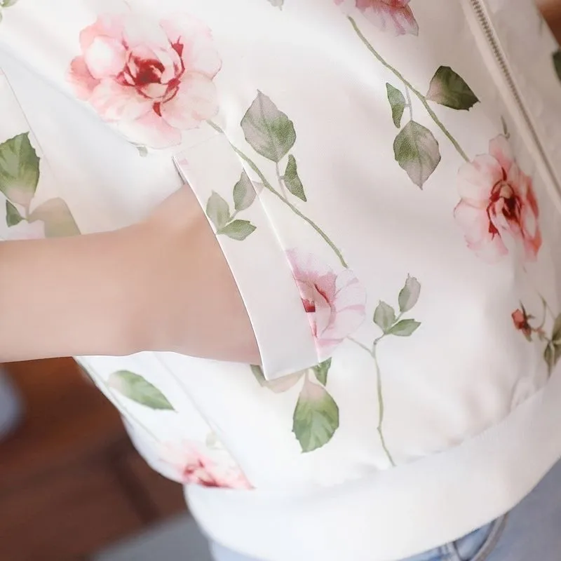 Куртка бомбер женская с длинным рукавом модный базовый пиджак принтом тонкая