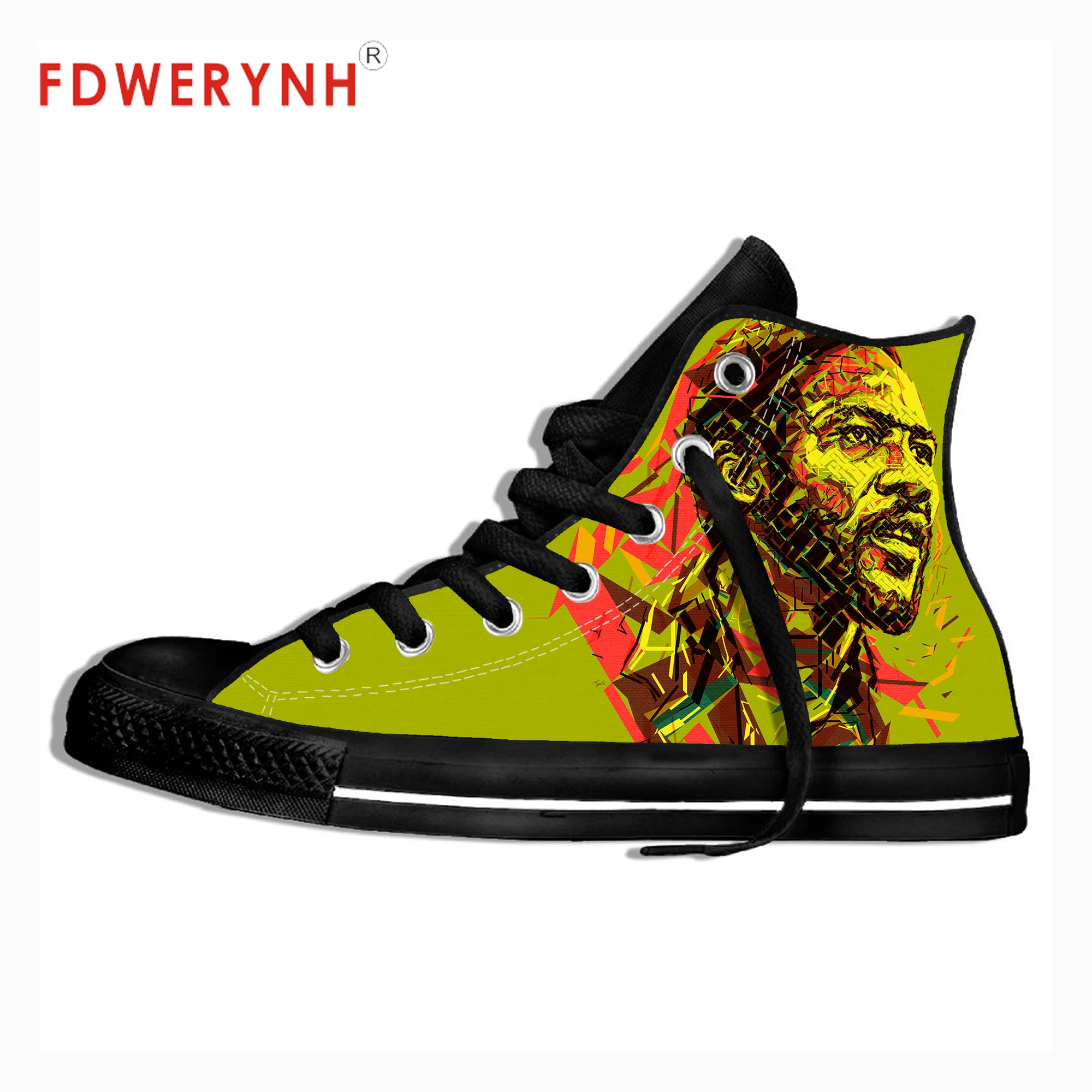 Высокая парусиновая мужская повседневная обувь Bob Marley; летняя Модная легкая дышащая обувь с большим логотипом для мужчин и женщин
