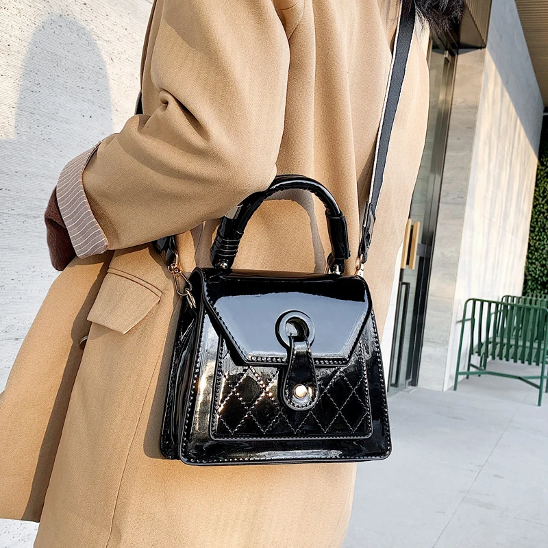 Высококачественные маленькие сумки из лакированной кожи женские через плечо