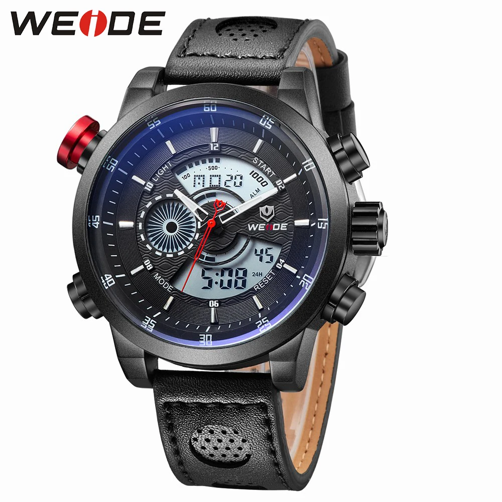 Часы наручные WEIDE мужские кварцевые люксовые брендовые аналоговые цифровые