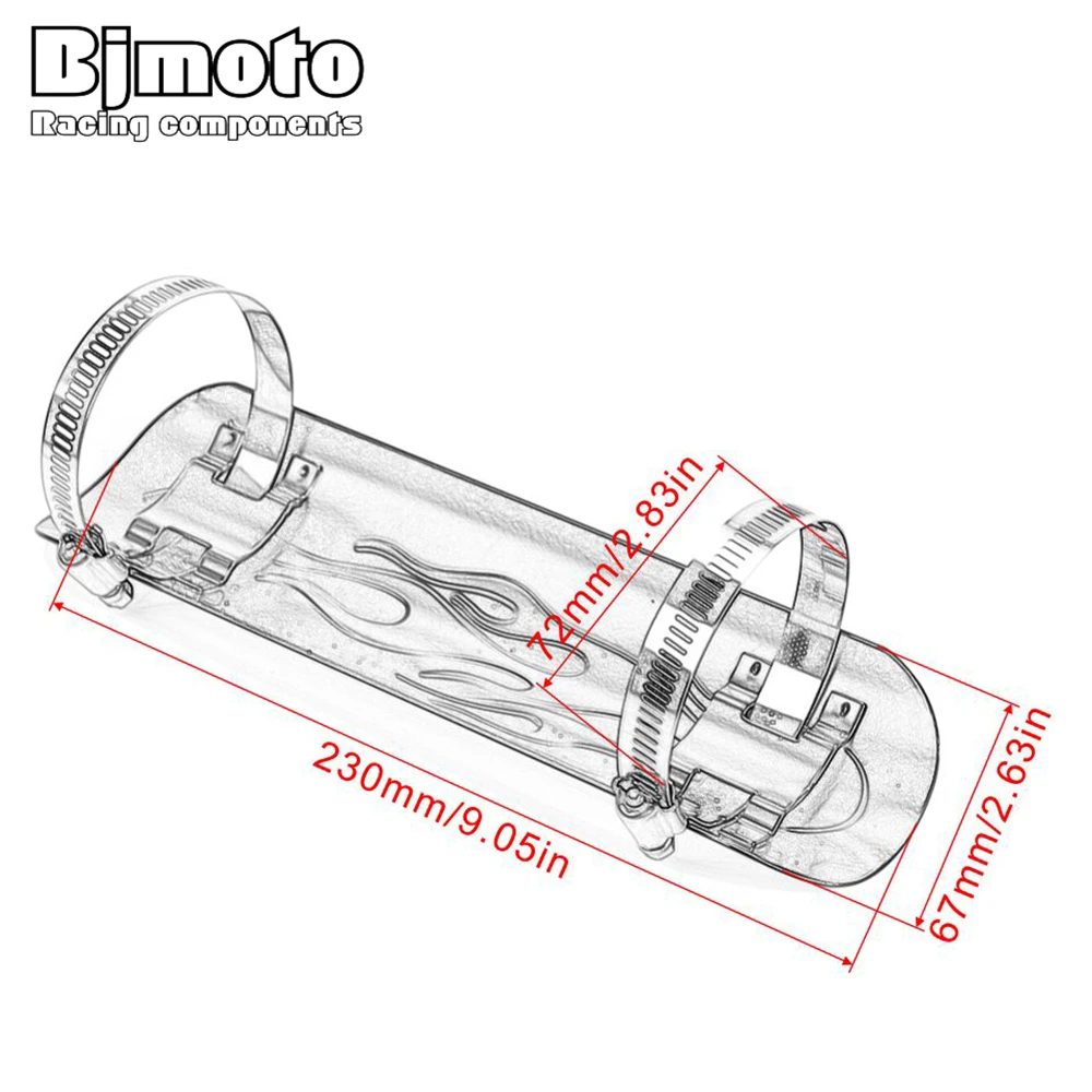 Глушитель выхлопной трубы для мотоцикла теплоизоляционная Защитная крышка кафе