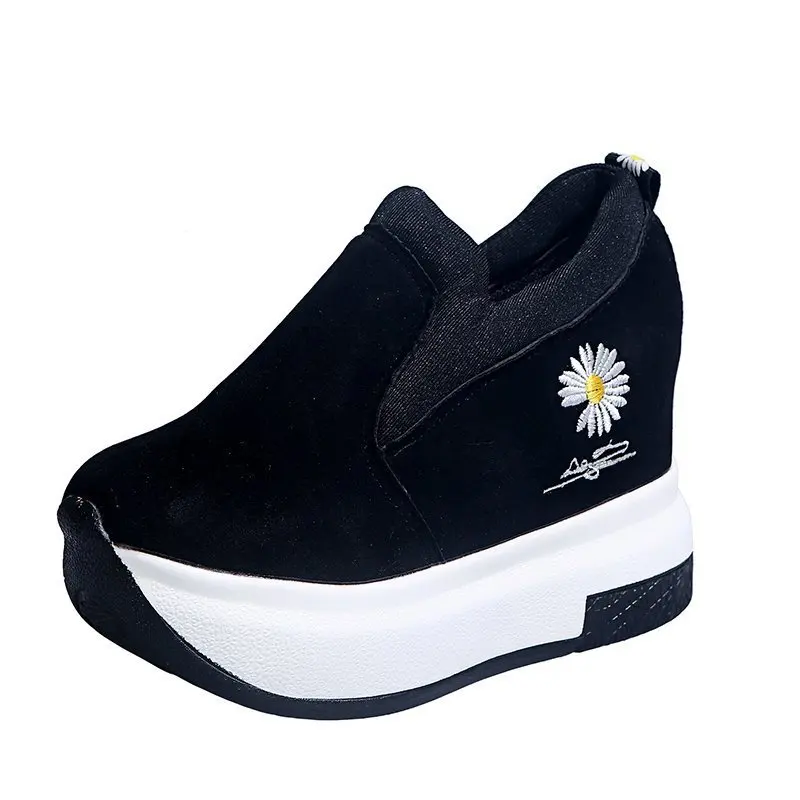 

New Women's Inner Height Increase Casual Shoes Wedge Heel Fashion Sneakers Thick Bottom Muffin Women Vulcanize Shoes