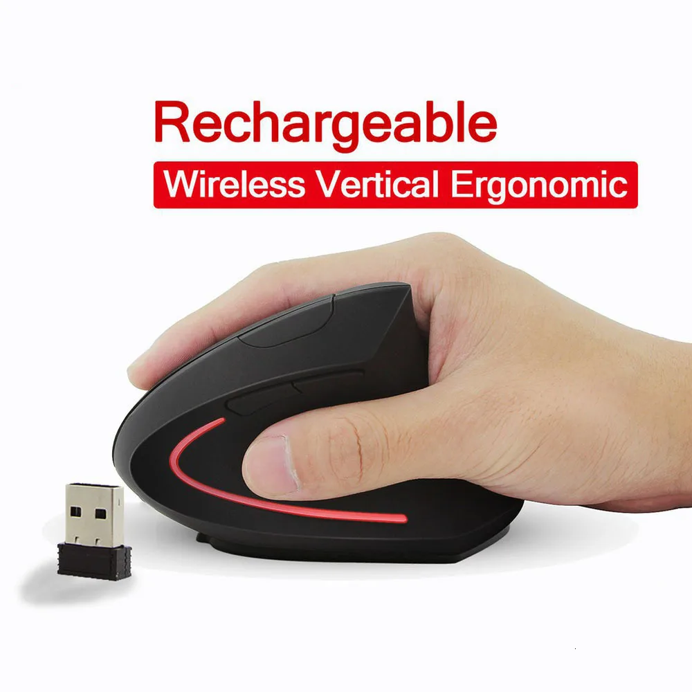 CHYI, беспроводная мышь 5th Gen, вертикальная мышь, эргономичная, микро USB, перезаряжаемая, для заживления запястья, мыши, комплект коврика для мыши для компьютера