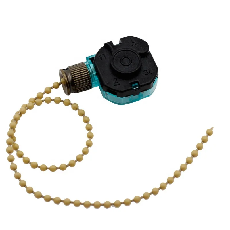 

3 Position 4wire 3A 250VAC 6A 125VAC Ceiling Fan Light Pull Chain 3 Speed Pull Chain Control Nickel Fan Switch