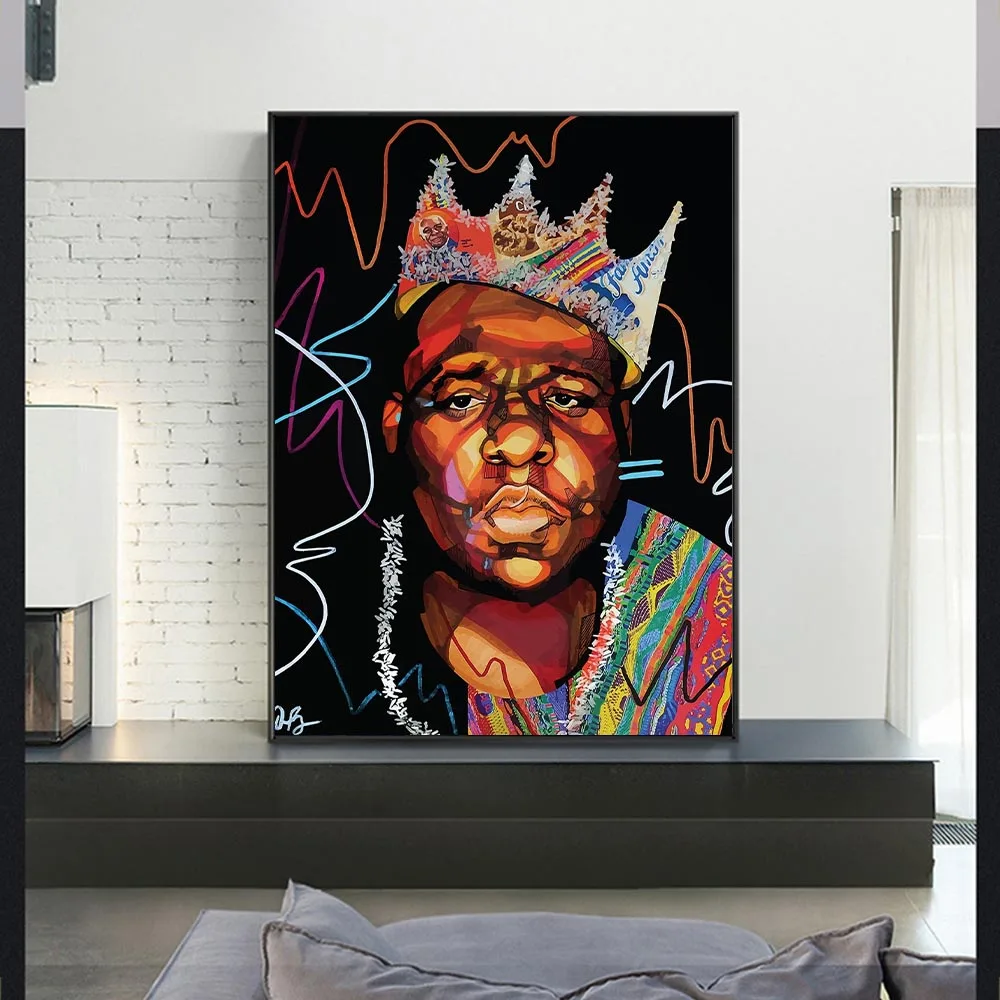 Плакат в стиле хип-хоп рэп-арт Тупак B.I.G Картина на холсте поп-музыка знаменитость