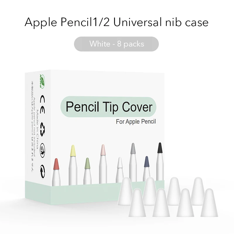 

8 Pces Smart Stylus Pencil Tips Touch Pen Replacement Compatible For Apple Pencil 1st 2nd Generation Pencil Tip Nib Replacement