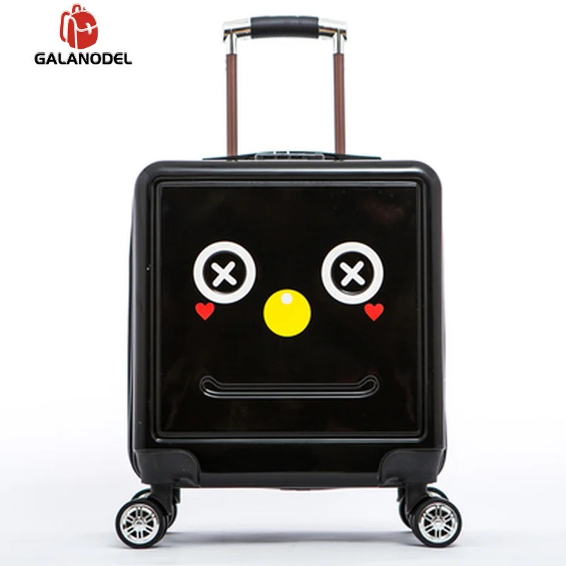 Хит 18 дюймов милый мультяшный чехол на колесиках для студентов Детский 3D Чемодан