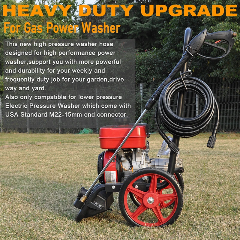 YAMATIC гибкий и износ плюс шланг мойки давления 3200 PSI 50 футов X 1/4 дюймов без катка с (2)