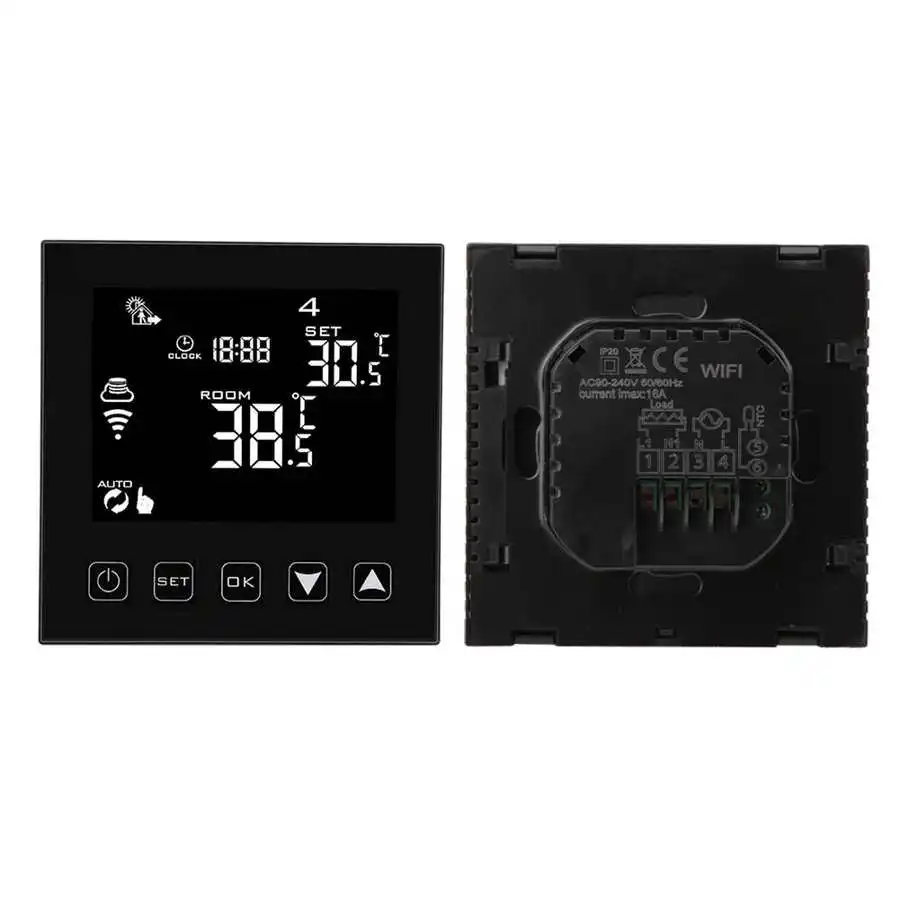 Умный ЖК сенсорный WiFi цифровой термостат Электрический напольный