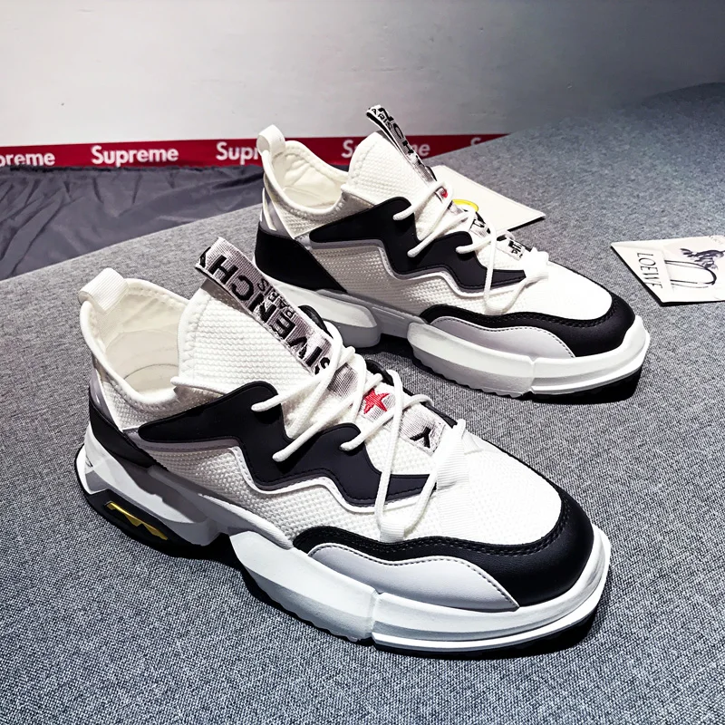 2019 модные мужские кроссовки на толстой подошве трендовая уличная мужская обувь