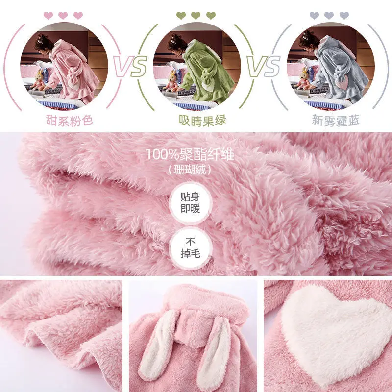 Зимние теплые фланелевые женские пижамные комплекты толстые коралловые пижамы