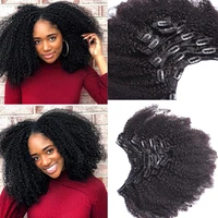 4b 4c afro kinky curly clip in human hair extensions brazilian remy hair 100 human hair natural black clip ins bundle dolago