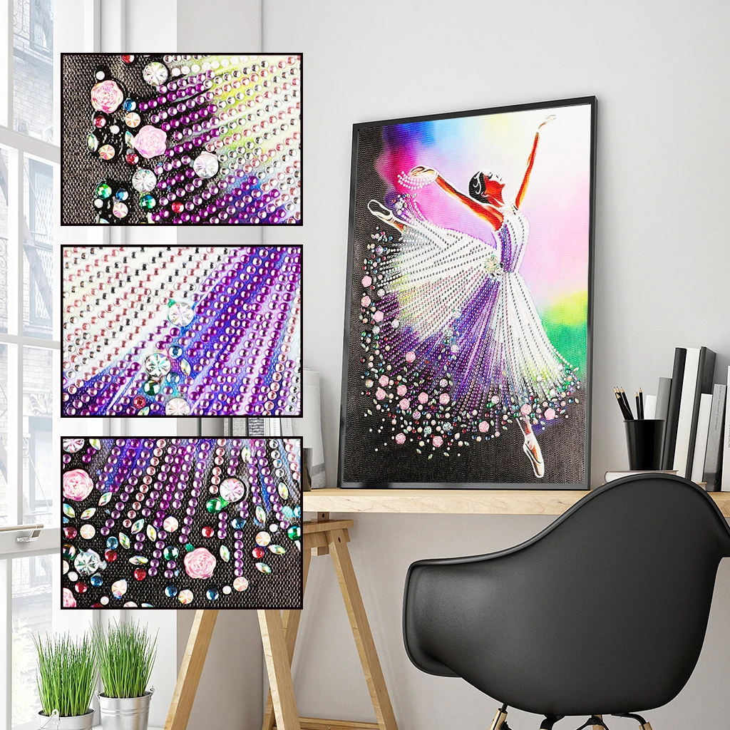 Алмазная 5D картина сделай сам в форме балерины стразы вышивка крестиком мозаика