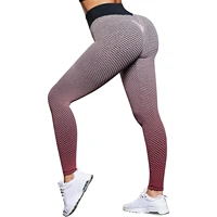 new womens sports leggings high waist hip gradient stretch fitness running jogging workout gym exercise ladies casual trouser
