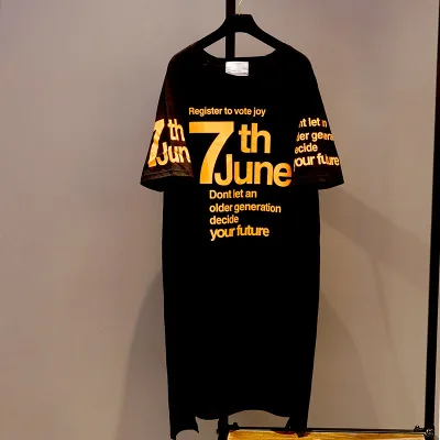 Женская хлопковая футболка с короткими рукавами Повседневная Уличная большого