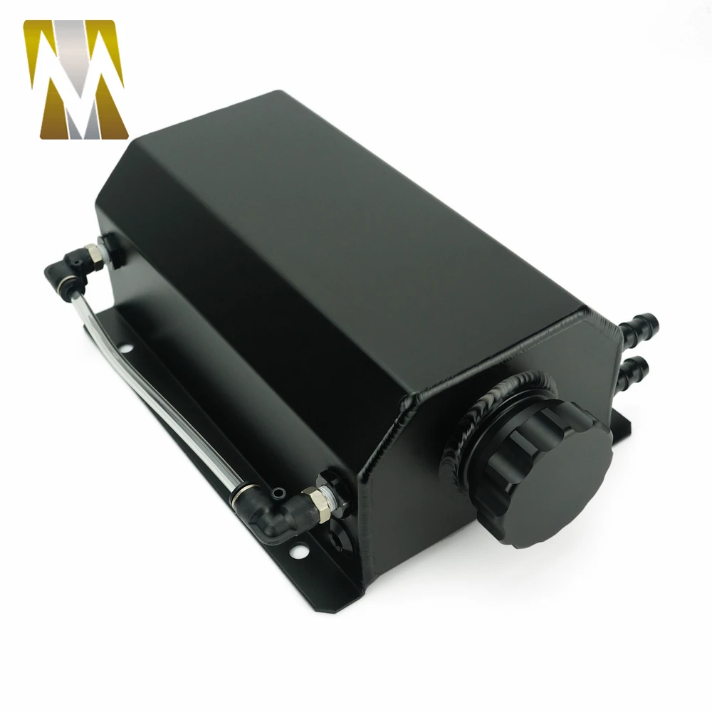 

2L Litre Polished Alloy Header Expansion Water Tank Cap WATER HEADER TANK Coolant Overflow Tank Reservoir Kit Universal