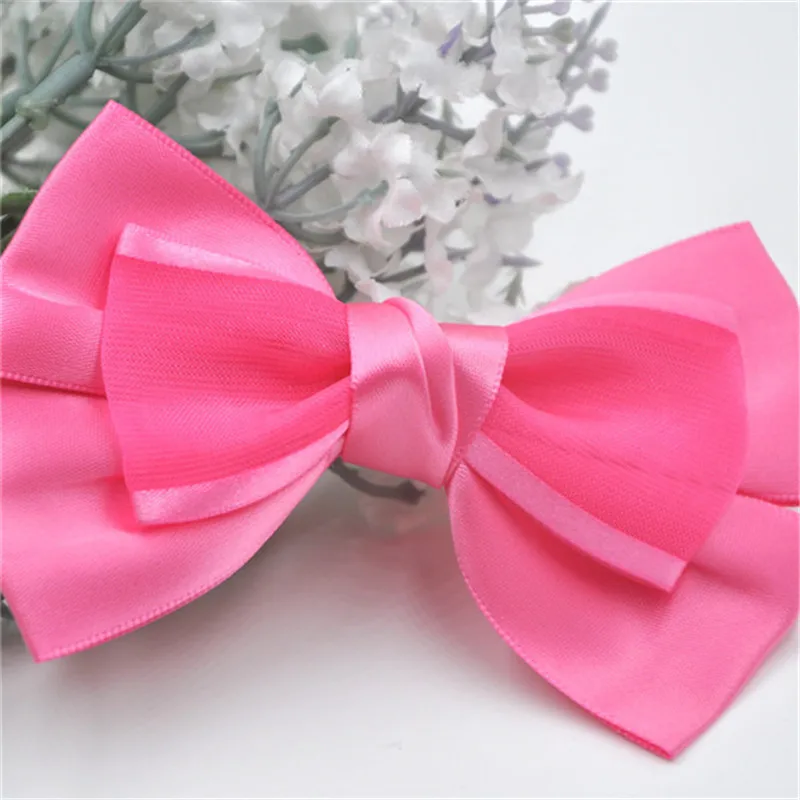 10 шт. большая органза сатин лента бант цветы швейные аппликации 100x70 мм B296 | Дом и