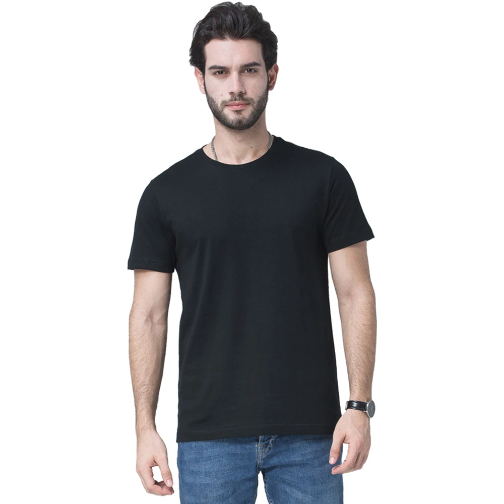 Футболка мужская повседневная с круглым вырезом хлопок короткий рукав