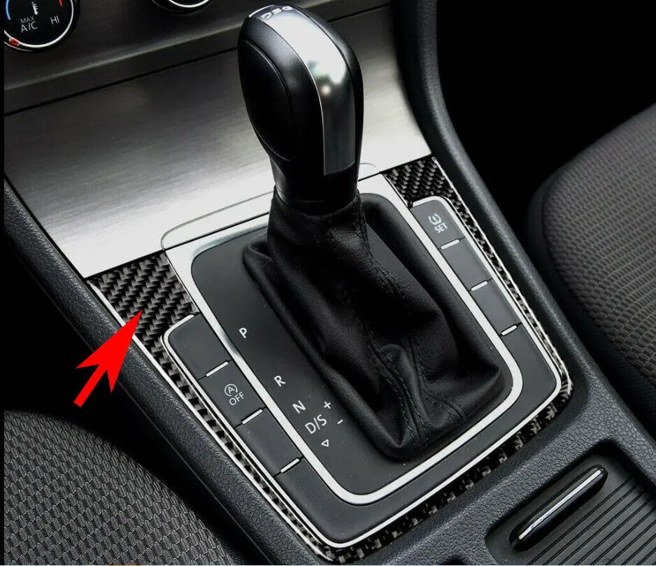 

Gear Shift Start Stop Button Real Carbon Fiber Trim For 2015-2020 Golf MK7 GTI R Type A