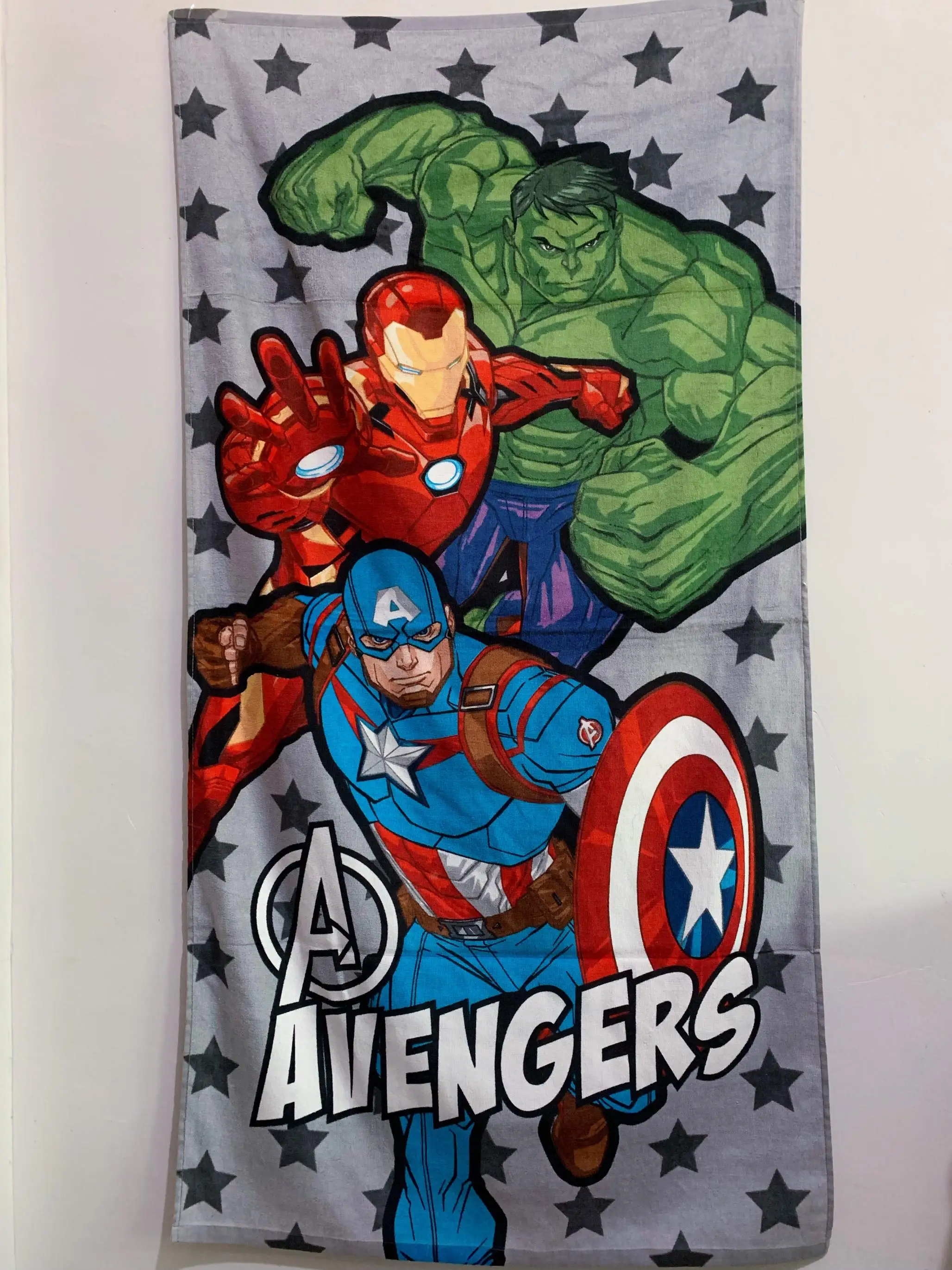 

Foreign trade tail order Marvel series cotton bath towel Hulk iron man personalized adult bath towel water absorption package