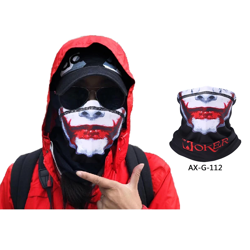 Повязка на голову шеи Открытый шлем 3D Череп Велоспорт маска для лица