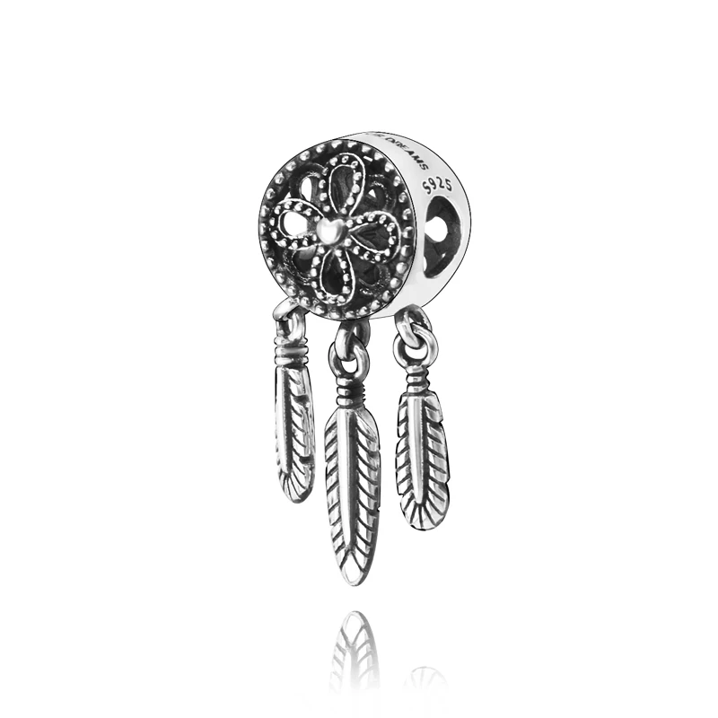 

Fit Original Pandora Bracelets 925 Sterling Silver Beads Spiritual Dreamcatcher Charms Women DIY Jewelry