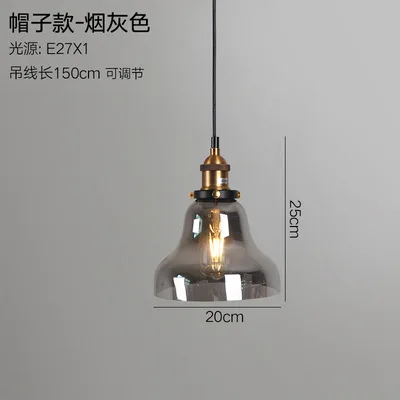 IWHD стеклянный стиль лофт промышленный подвесной светильник столовая Эдисон