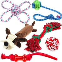 30 set dog rope toy interactive toy for large dog rope ball chew toys teeth cleaning pet toy for small medium dogs pet products