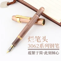 lanbitou 3062 brass short pocket vintage fountain pen travel fountain pen
