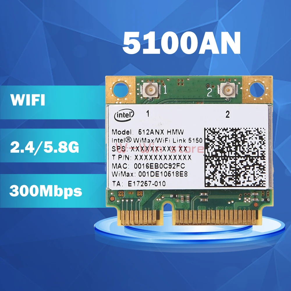 

Wifi Card for intel 5100AN 512ANHMW Hafi Mini PCIe SPS:572507-001 Wireless WLAN Wifi Card Module for hp laptop