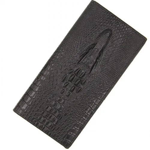 blackA Bokinslon, мужской модный кошелек, длинный, деловой, крокодиловый, многофункциональный, большой емкости, трендовый, мужской кошелек - Цвет: blackA