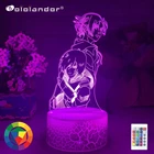 Новинка, аниме атака на титанов, 3d лампа, Энни леонхарт, светильник для спальни, украшение, подарок для детей, атака на титанов, светодиодный ночсветильник Mikasa