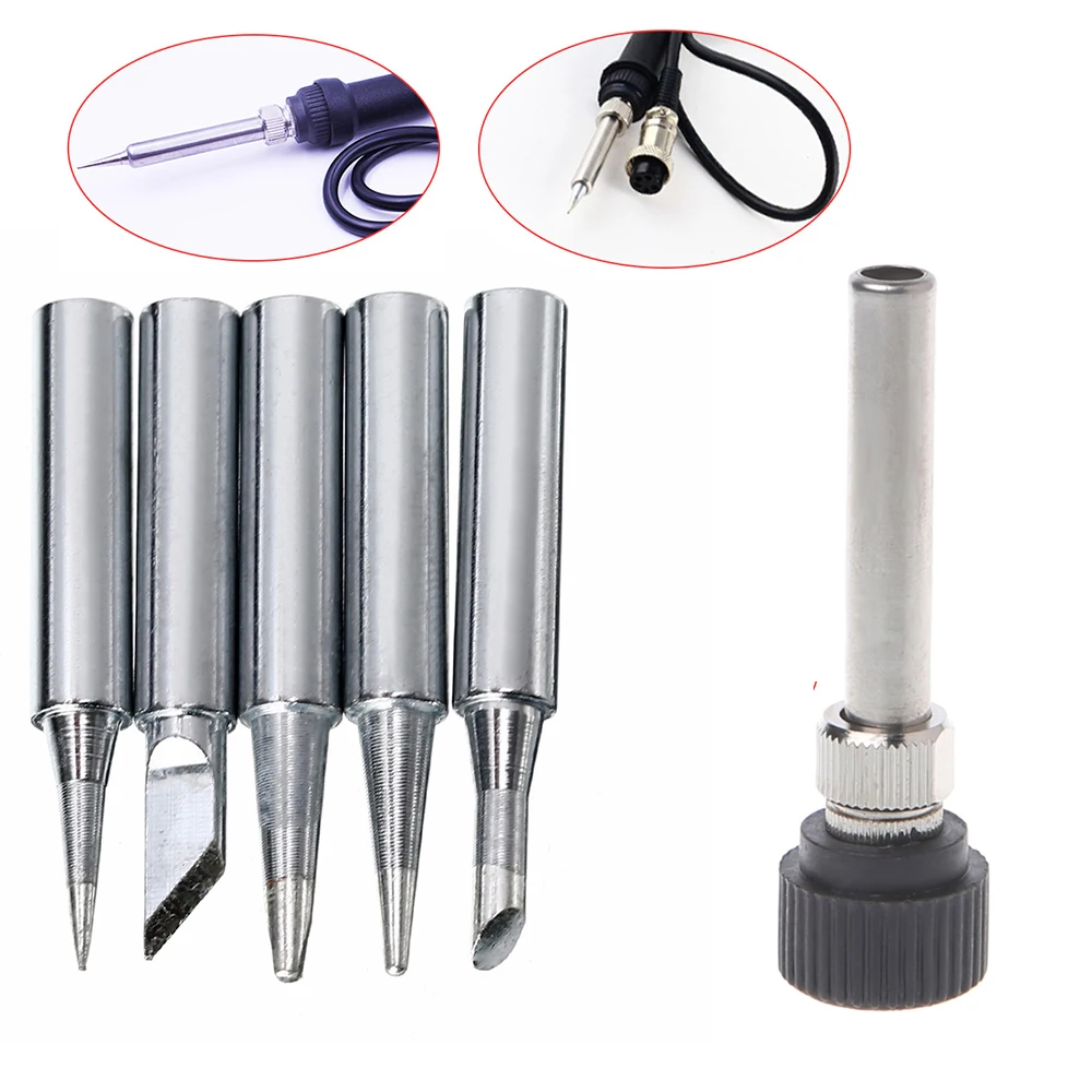 

Electric Soldering Iron6piece Stainless Steel Sleeve Handle Kit Welding Tin Gun Torch Accessories Nut Sleeve Head