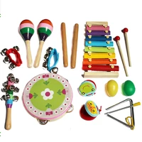 1 set puzzle baby early educational toy funny percussion musical instrument rhythm bar rainbow bell drum kids toy