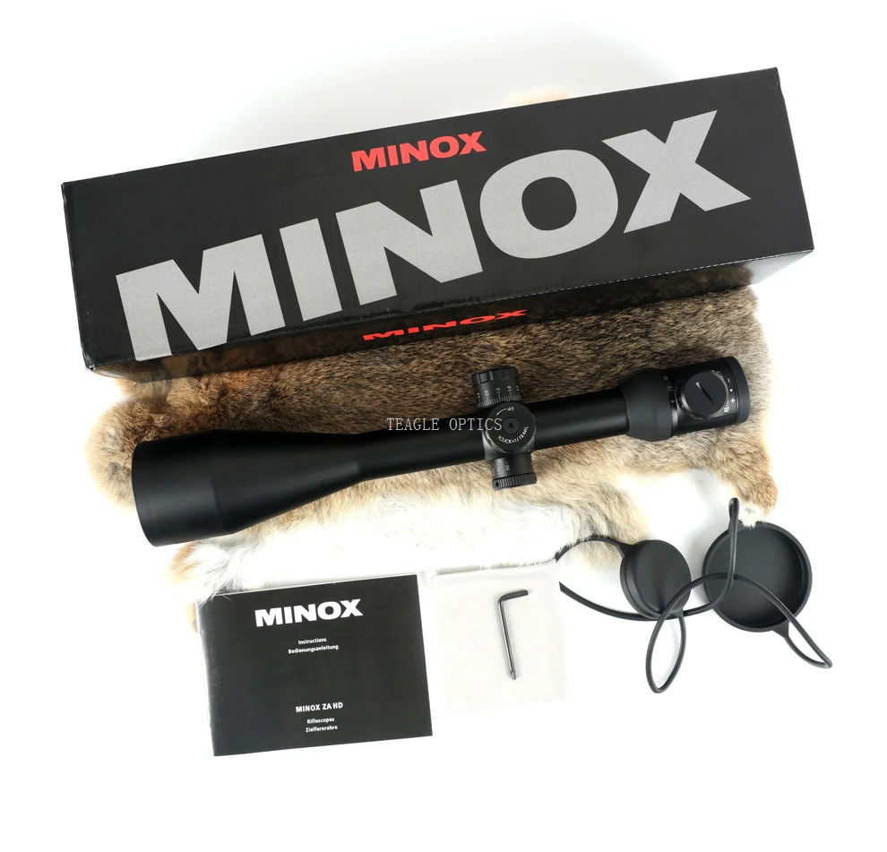 Охотничий MINOX ZA 5i HD 5-25x56 SFIR оптические прицелы с подсветкой Стекло травленая сетка боковая параллакса башенки Блокировка сброса съемки прицел