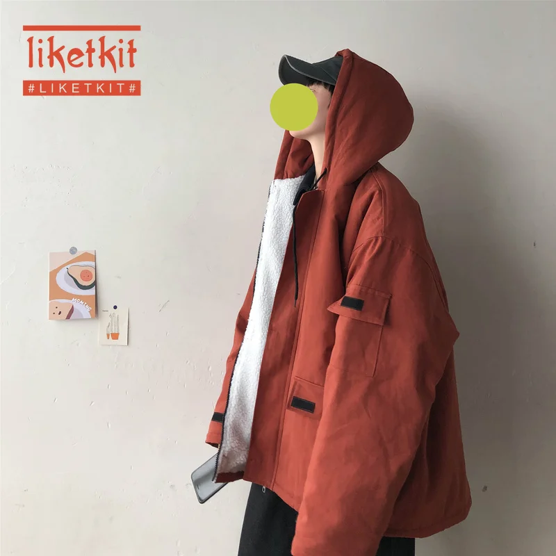 Liketkit мужское зимнее пальто 2019 мужской большой размер Одноцветный овчина толстый